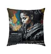 Piano And Guitar Brilliance Outdoor Pillow - Beyond T-shirts